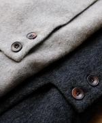 ヘリンボンウールシャギー　2wayベスト